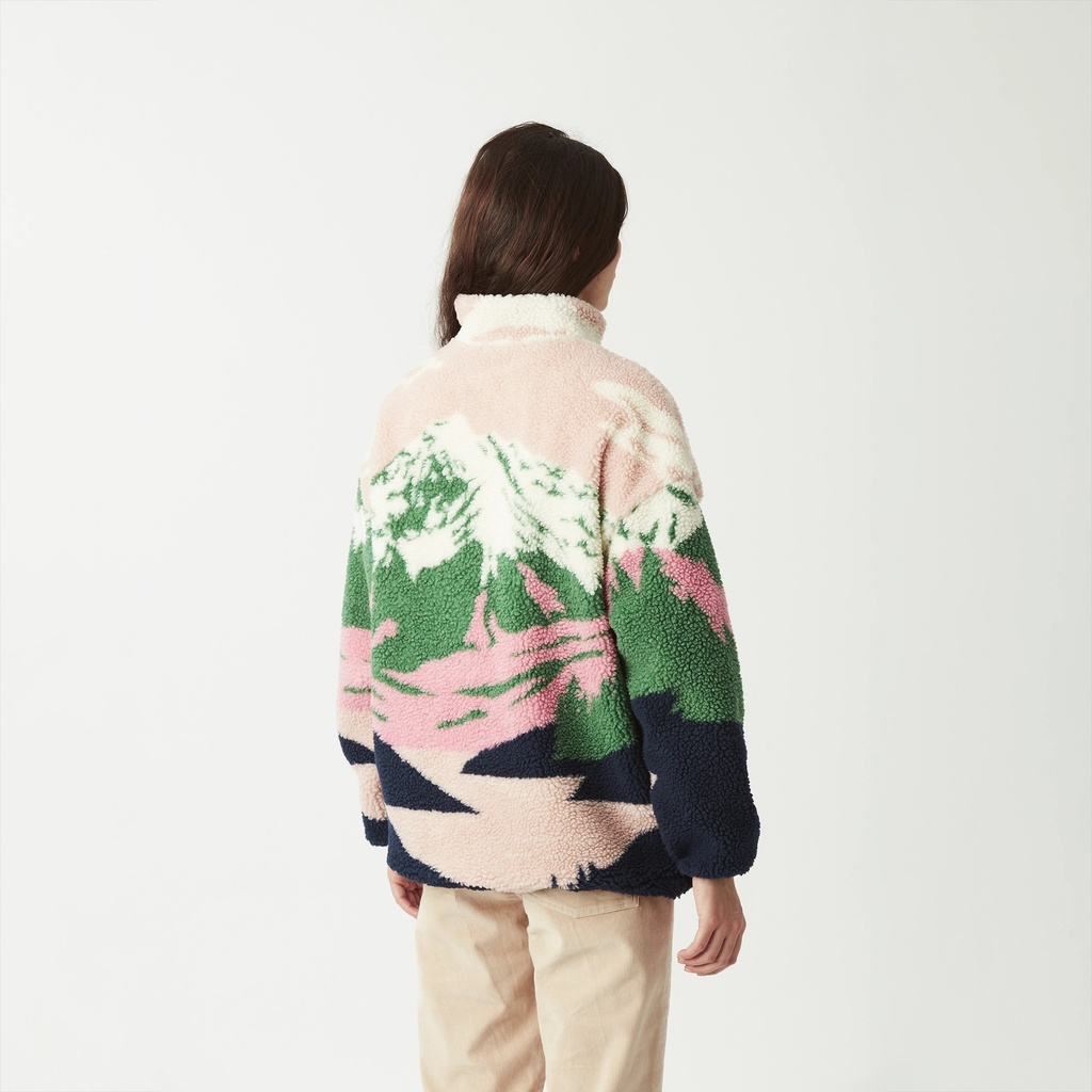 Picture peysa Nyss Zip Fleece A Cloudy Landscape