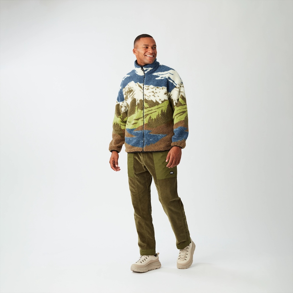 Picture peysa Hafdals Zip Fleece Cloudy Landscape Sherpa