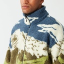Picture peysa Hafdals Zip Fleece Cloudy Landscape Sherpa