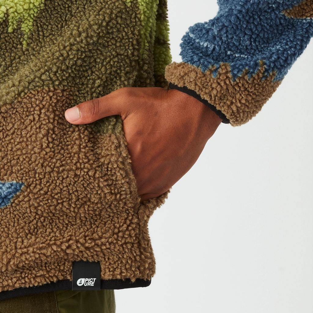 Picture peysa Hafdals Zip Fleece Cloudy Landscape Sherpa