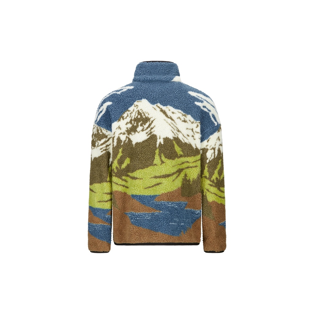 Picture peysa Hafdals Zip Fleece Cloudy Landscape Sherpa