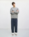 Rotholz Peysa Smiling Knit Sweatshirt Grey Melange