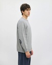 Rotholz Peysa Smiling Knit Sweatshirt Grey Melange