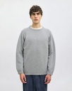 Rotholz Peysa Smiling Knit Sweatshirt Grey Melange