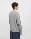 Rotholz Peysa Smiling Knit Sweatshirt Grey Melange