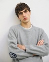 Rotholz Peysa Smiling Knit Sweatshirt Grey Melange