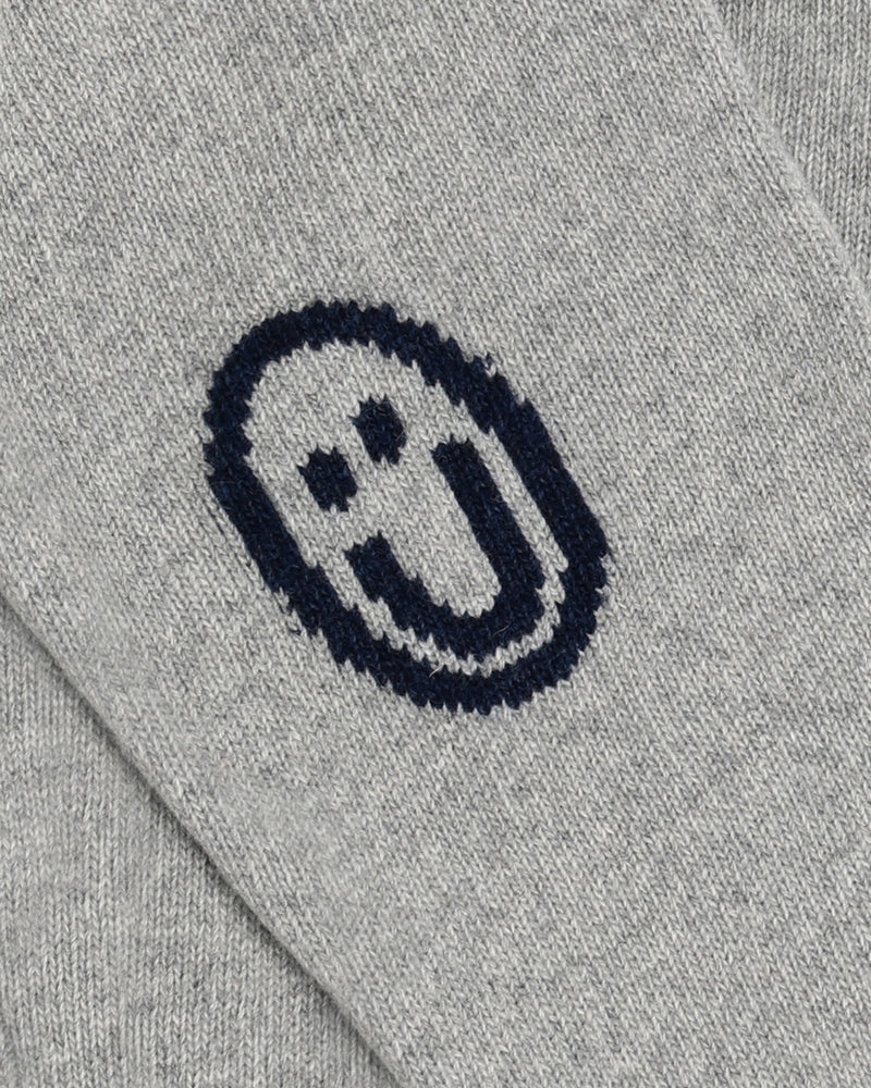 Rotholz Peysa Smiling Knit Sweatshirt Grey Melange