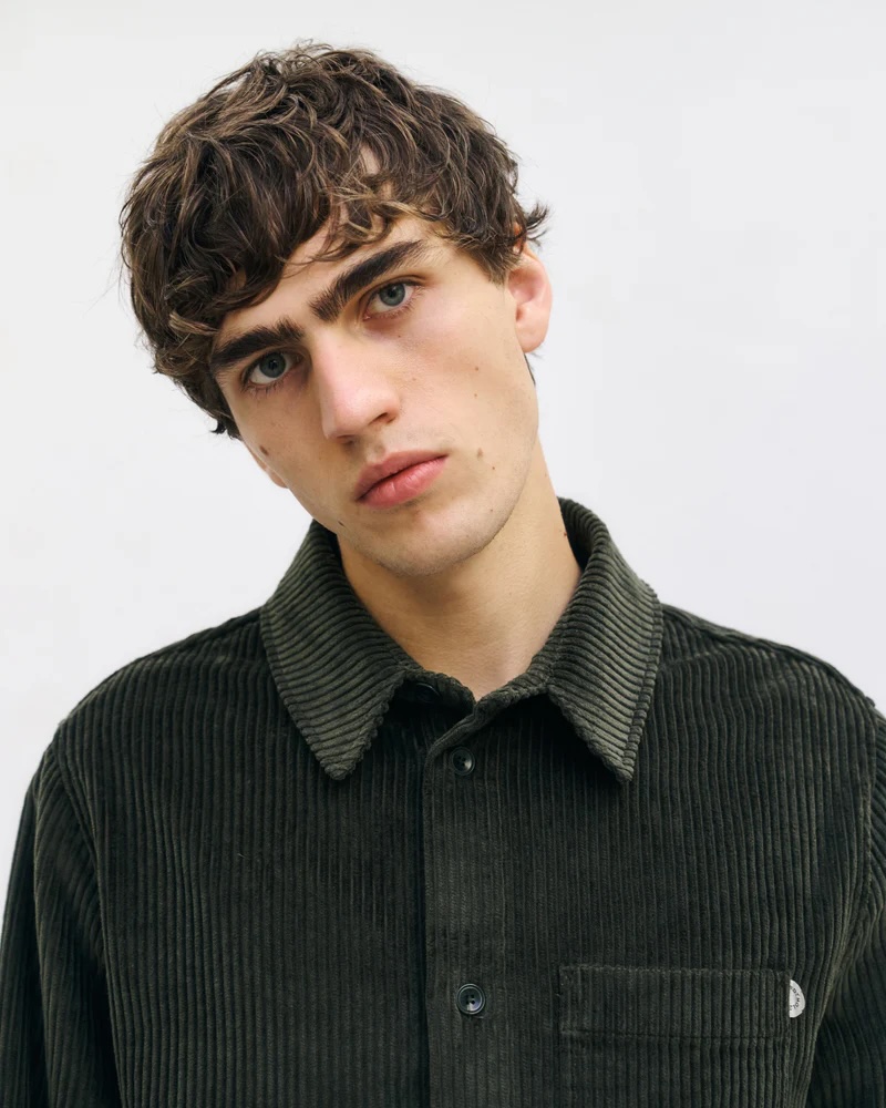 Rotholz Skyrta Cord Casual Shirt Dark Green