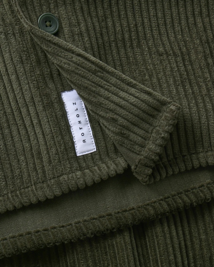 Rotholz Skyrta Cord Casual Shirt Dark Green