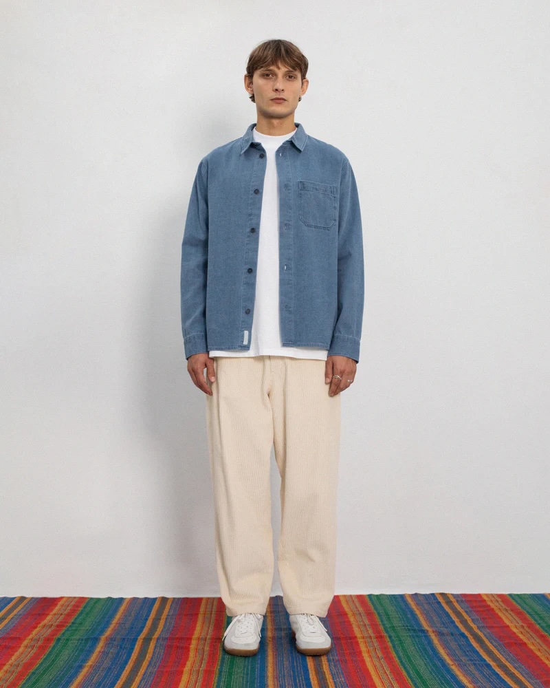 Rotholz Skyrta Denim Casual Shirt Washed Denim