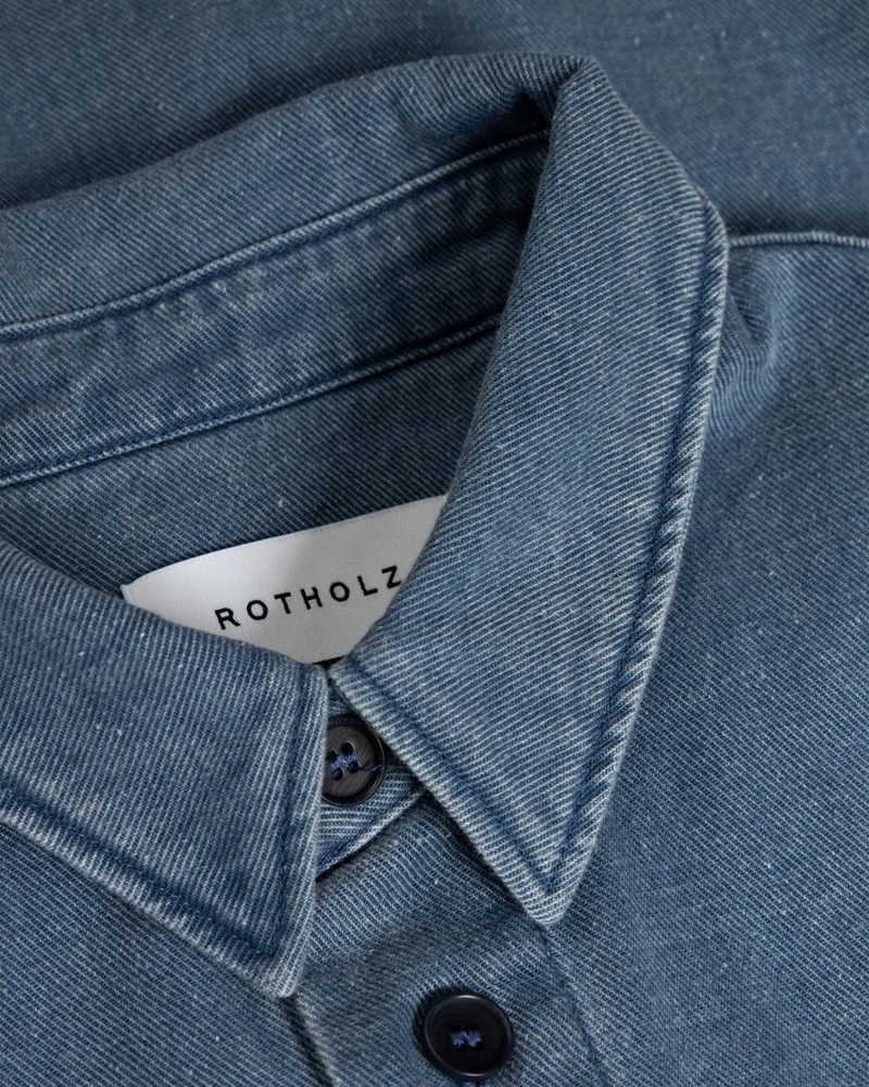 Rotholz Skyrta Denim Casual Shirt Washed Denim