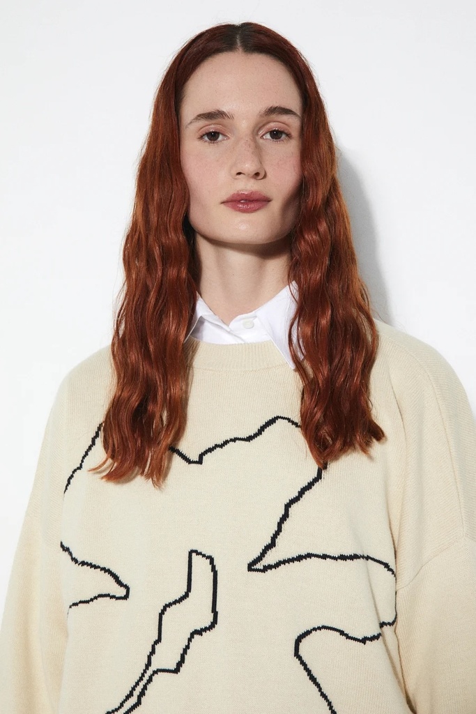 RITA ROW Peysa Betty Sweater Beige