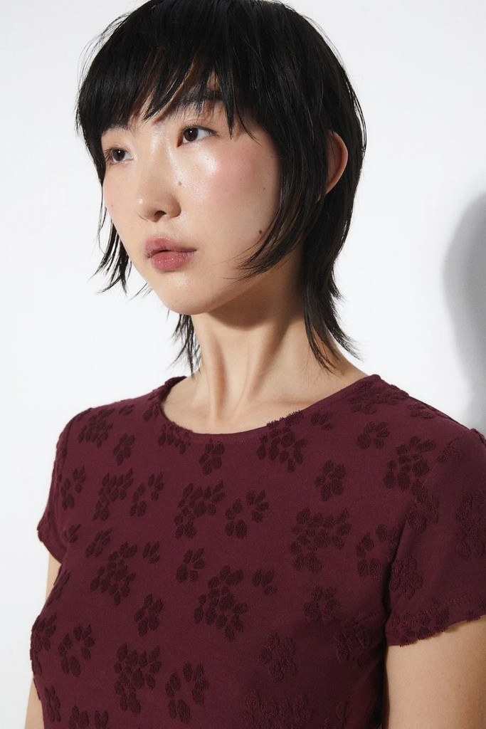 RITA ROW Bolur Gloria T-Shirt Burgundy