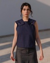 Baserange Toppur Manhattan Top Purple Stripe