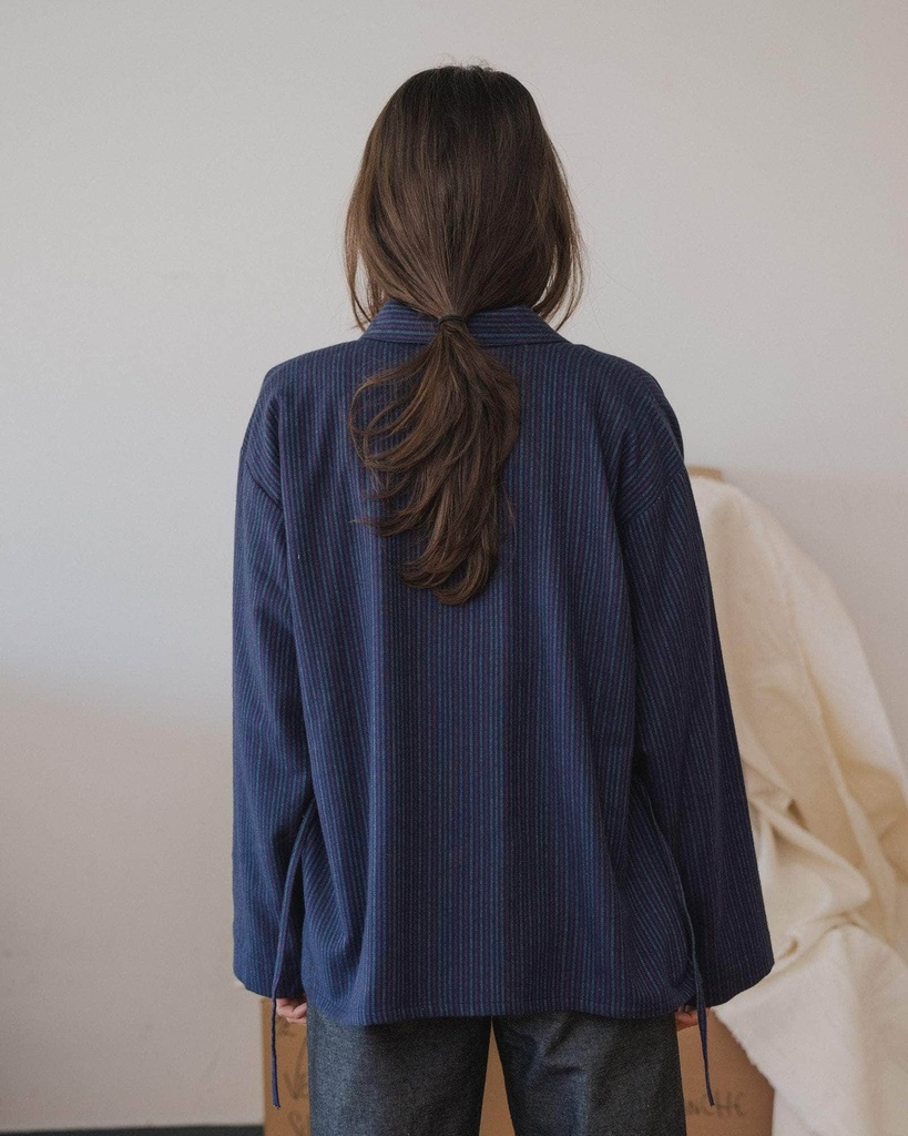 Baserange Skyrta Limber Shirt Purple Stripe