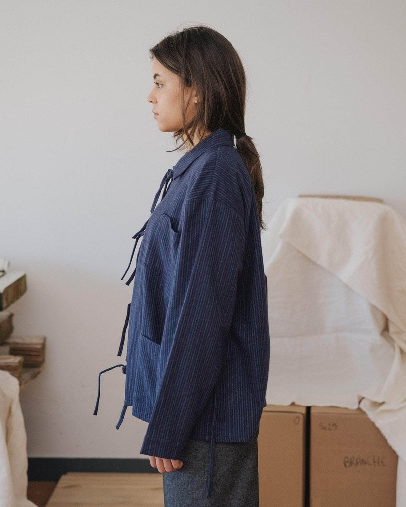 Baserange Skyrta Limber Shirt Purple Stripe