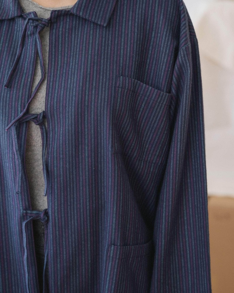 Baserange Skyrta Limber Shirt Purple Stripe