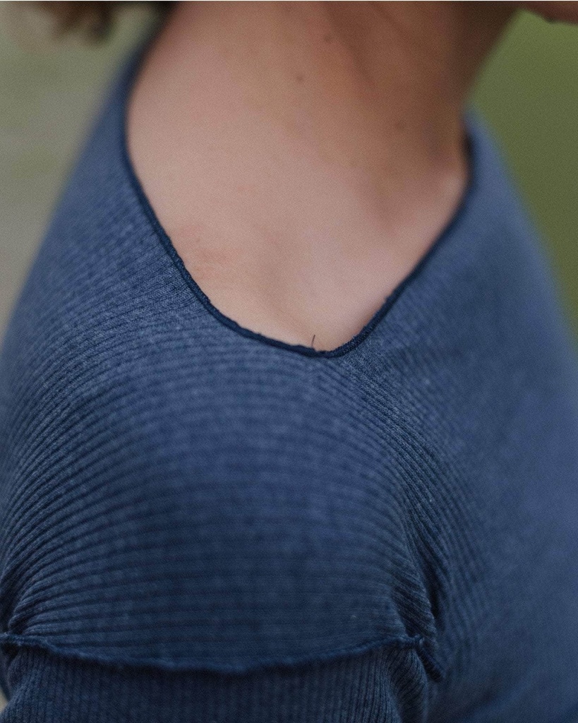 Baserange Bolur Cinder LS Tee Dark Denim