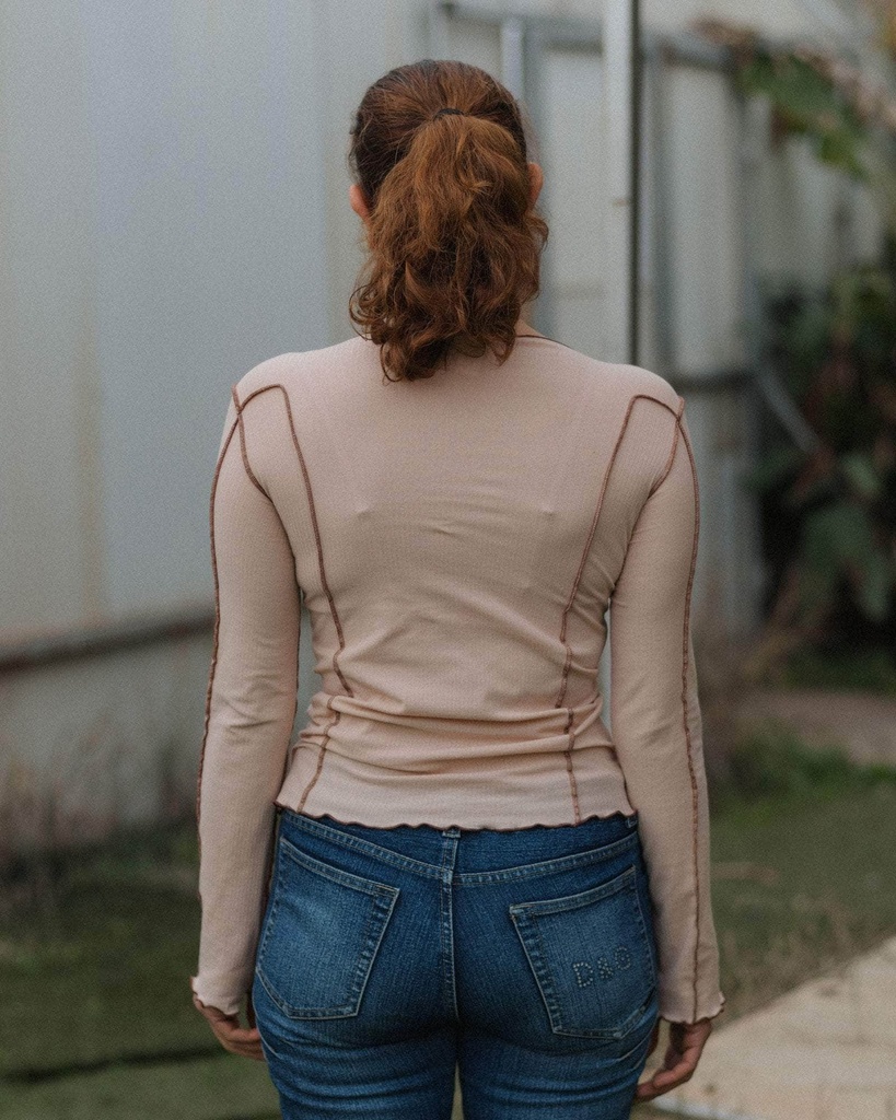 Baserange Bolur Omato LS Tee Tin Beige