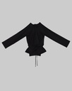 Baserange Toppur Long Sleeve Apron Top Black