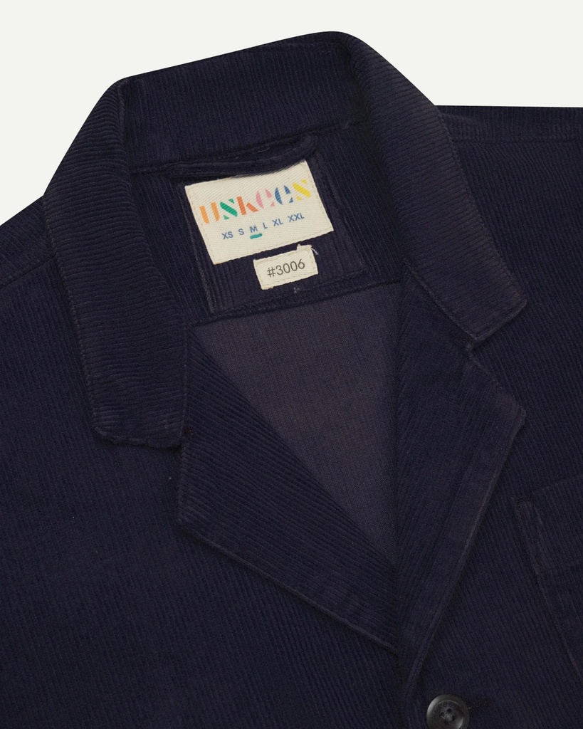 Uskees jakki #3006 Cord blazer Midnight blue