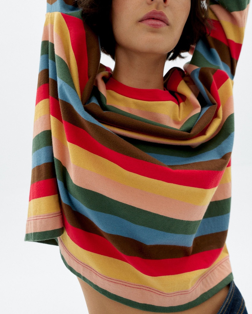 Thinking Mu Bolur Emily LS Tee Sunset Stripes