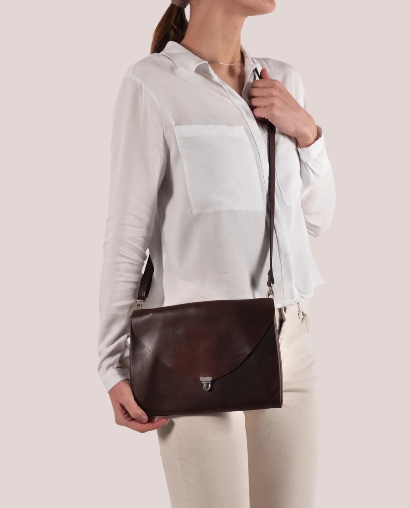 Harold's Leðurtaska FO3 Handbag clutch L Brown