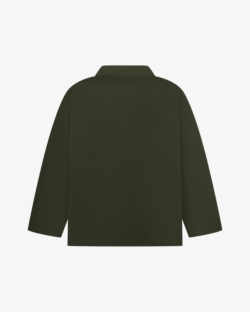 Uskees #3001 Drill buttoned overshirt Vine green
