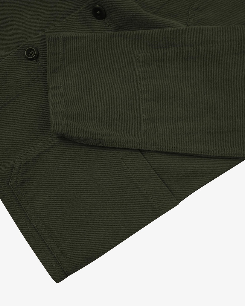 Uskees #3001 Drill buttoned overshirt Vine green