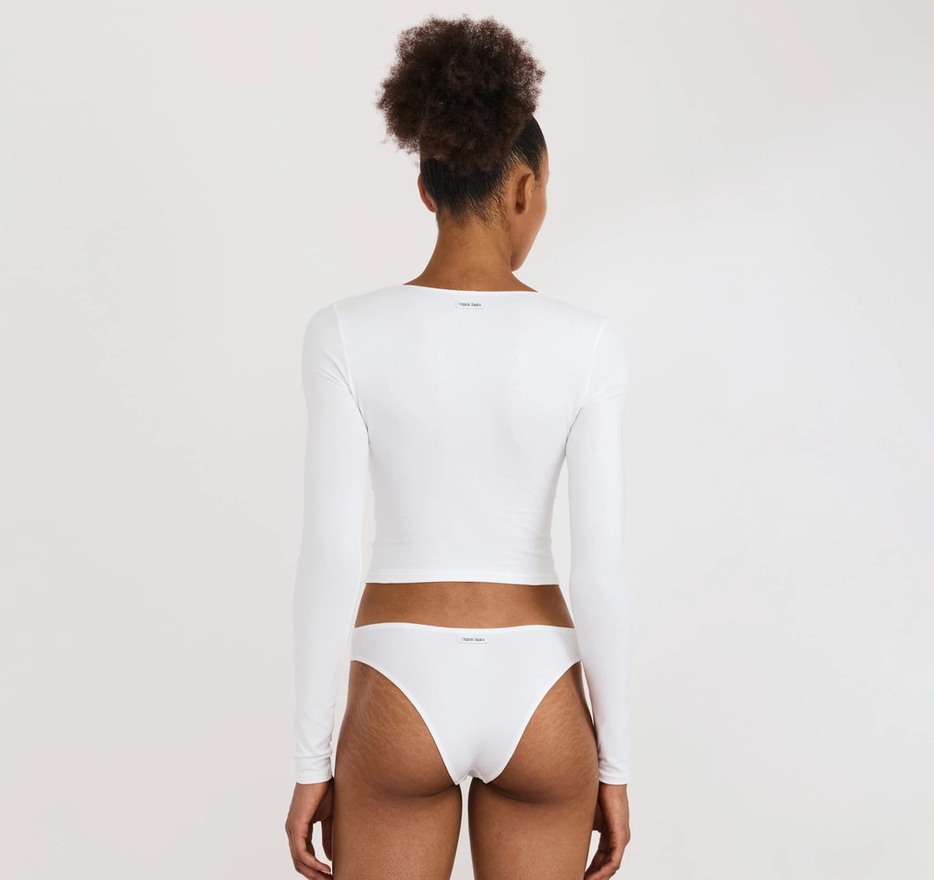 Organic Basics Toppur Core Icon Bustier Top White