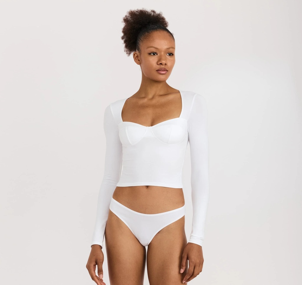 Organic Basics Toppur Core Icon Bustier Top White