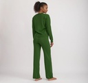 Organic Basics Buxur Soft Knit Straight Leg Pants Evergreen