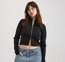 Organic Basics Peysa Soft Knit Rib Track Jacket Black
