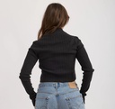 Organic Basics Peysa Soft Knit Rib Track Jacket Black