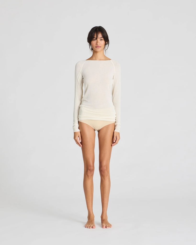 GAI-LISVA Toppur Amalie LS Wool Top Off White