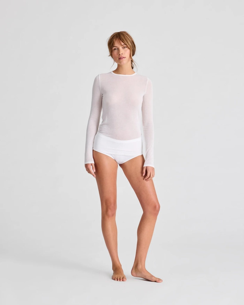 GAI-LISVA Toppur Thyra LS Wool Top White