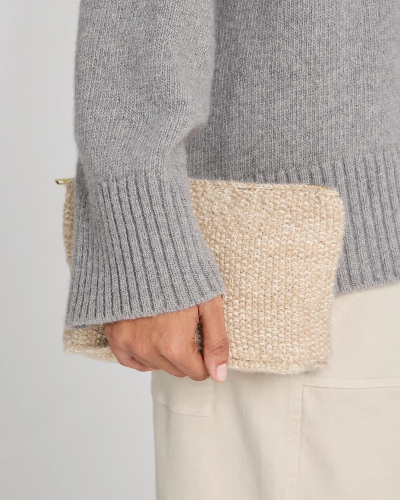 GAI-LISVA Veski Stine Alpaca Purse Dust Poweder/Ecru