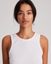 GAI+LISVA Toppur Alberte S'less Cotton Top White