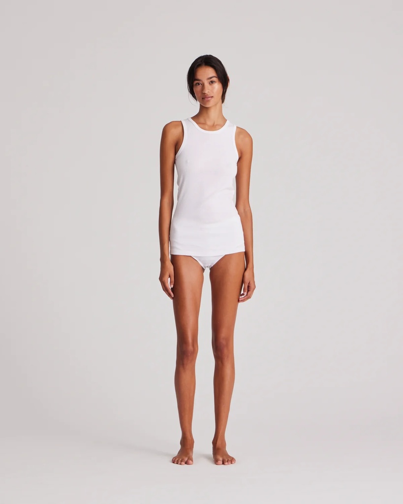 GAI+LISVA Toppur Alberte S'less Cotton Top White