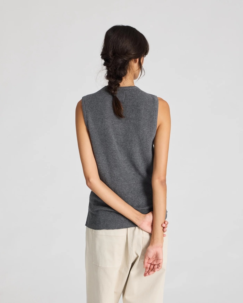 GAI+LISVA Toppur Sofie Knit Tank Dark Grey