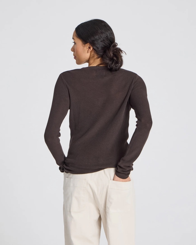 GAI+LISVA Toppur Freja L/S Cotton Rib Top Mulch