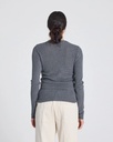 GAI+LISVA Toppur Freja L/S Cotton Rib Top Dark Grey