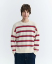 Thinking Mu Peysa Beto Knitted Sweater Ecro Stripes