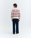Thinking Mu Peysa Beto Knitted Sweater Ecro Stripes