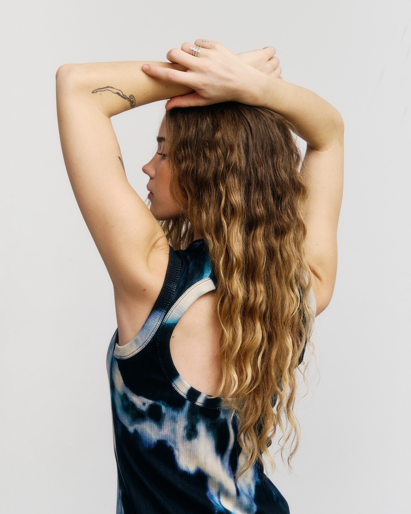 Rotholz Kjóll Open-Back Dress Black Ocean