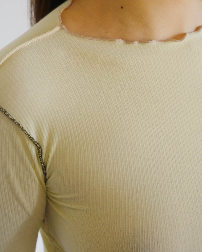 Baserange Bolur Vein Long Sleeve Tee Icuacu Lime