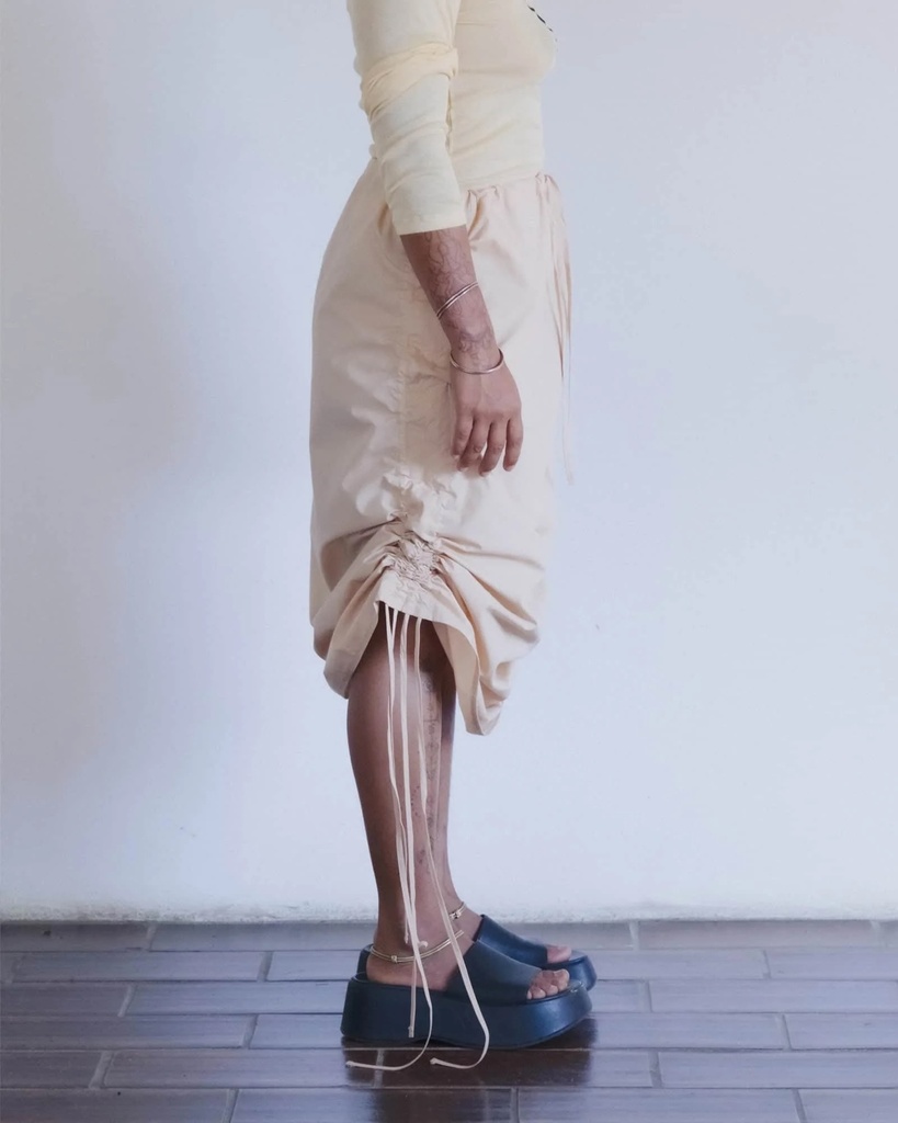 Baserange Pils Pictorial Skirt Andradita Sand