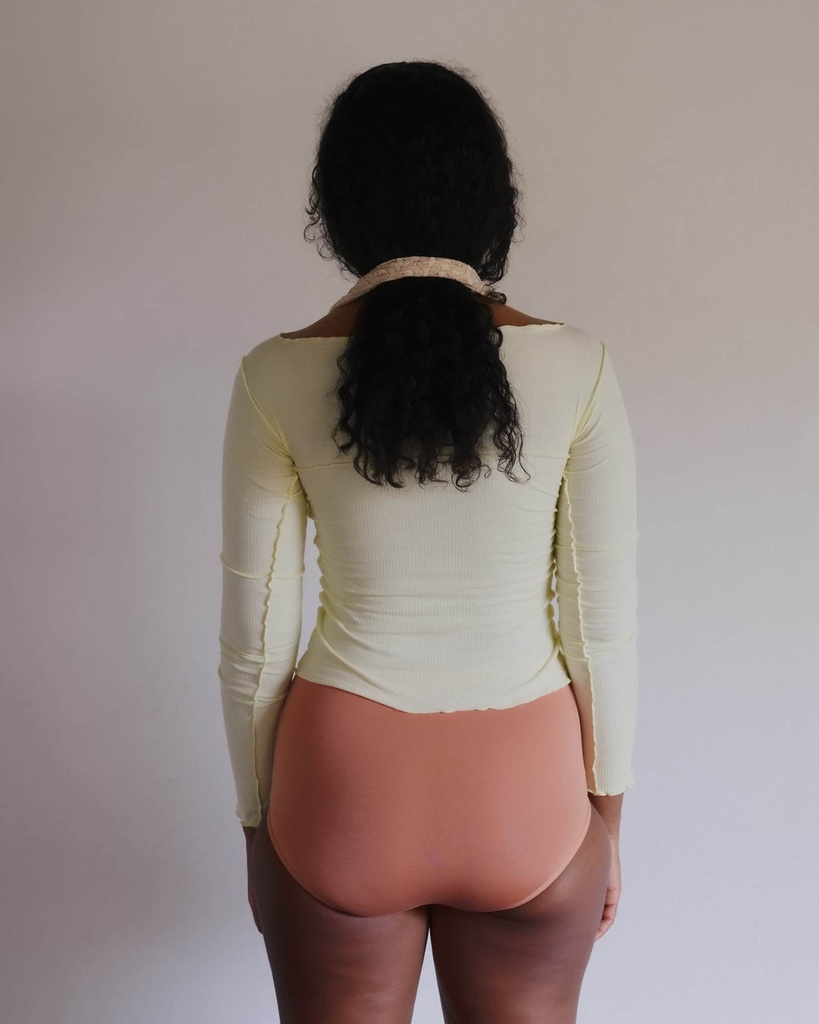 Baserange Bolur Husk Long Sleeve Tee Icuacu Lime/Beige