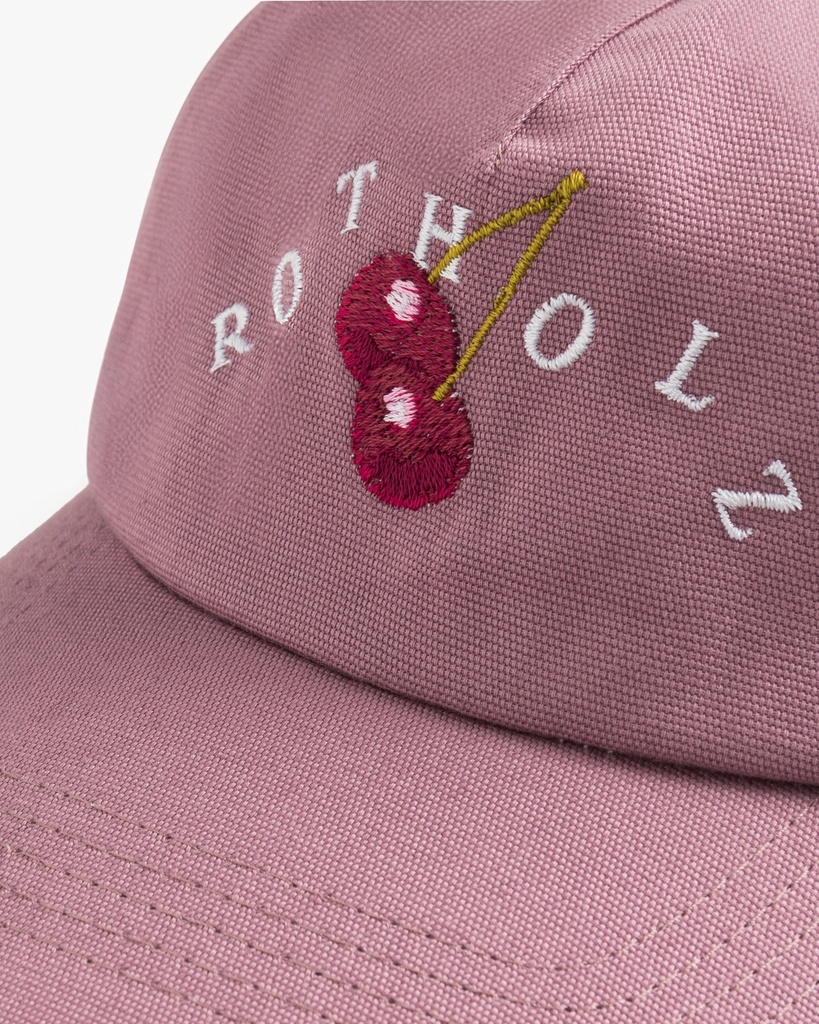 Rotholz Derhúfa Cherry Logo Floppy Cap Pink Stone