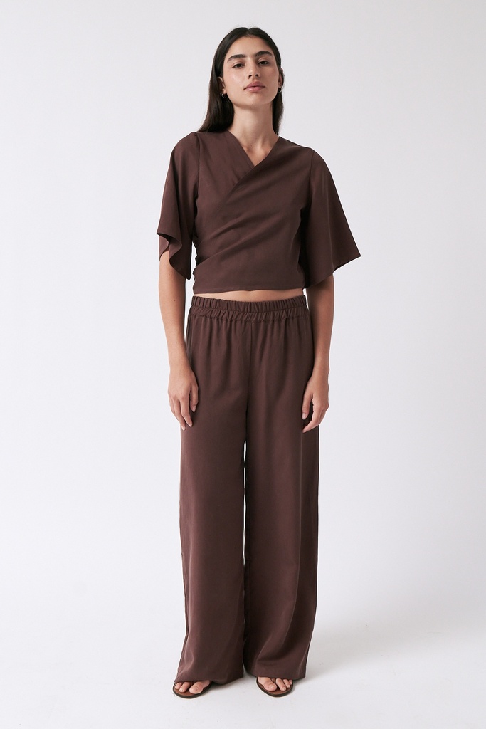 amt.  Toppur Orchid Blouse Brown